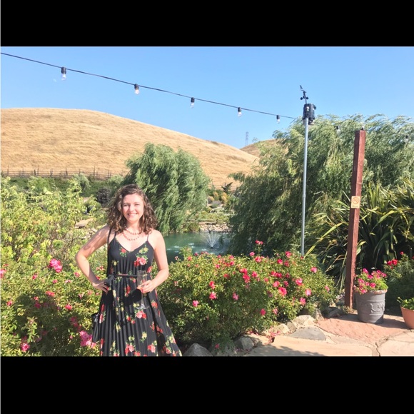 B. Darlin mFloral Pleated Maxi Dress womens size 6 - Picture 5 of 11